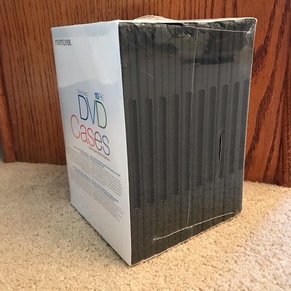 Memorex Standard DVD CD Storage Cases 10 Pack Sealed Black Home Organization - Picture 4 of 7